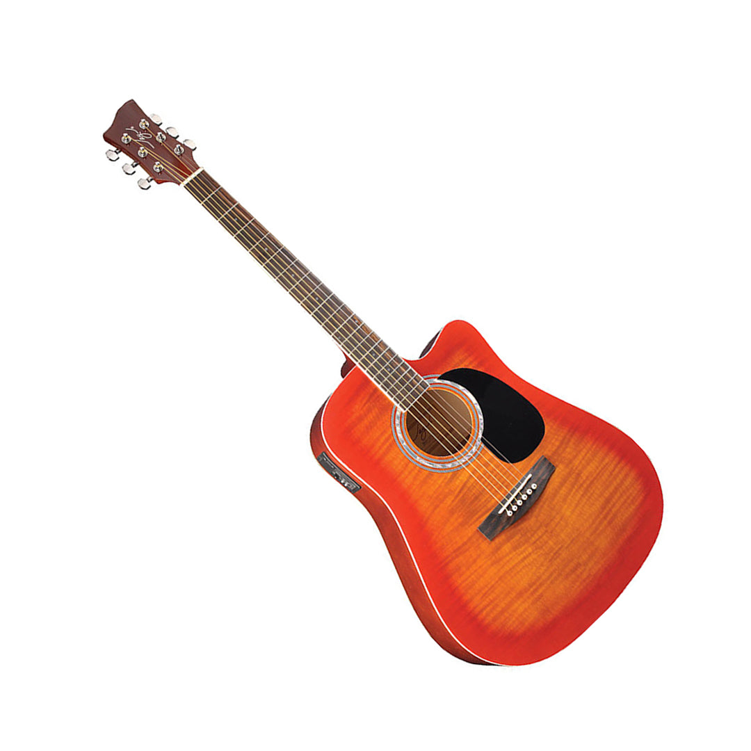 Jay Turser JJ45FCET Acoustic Guitar ( CHERRY SUNBURST )